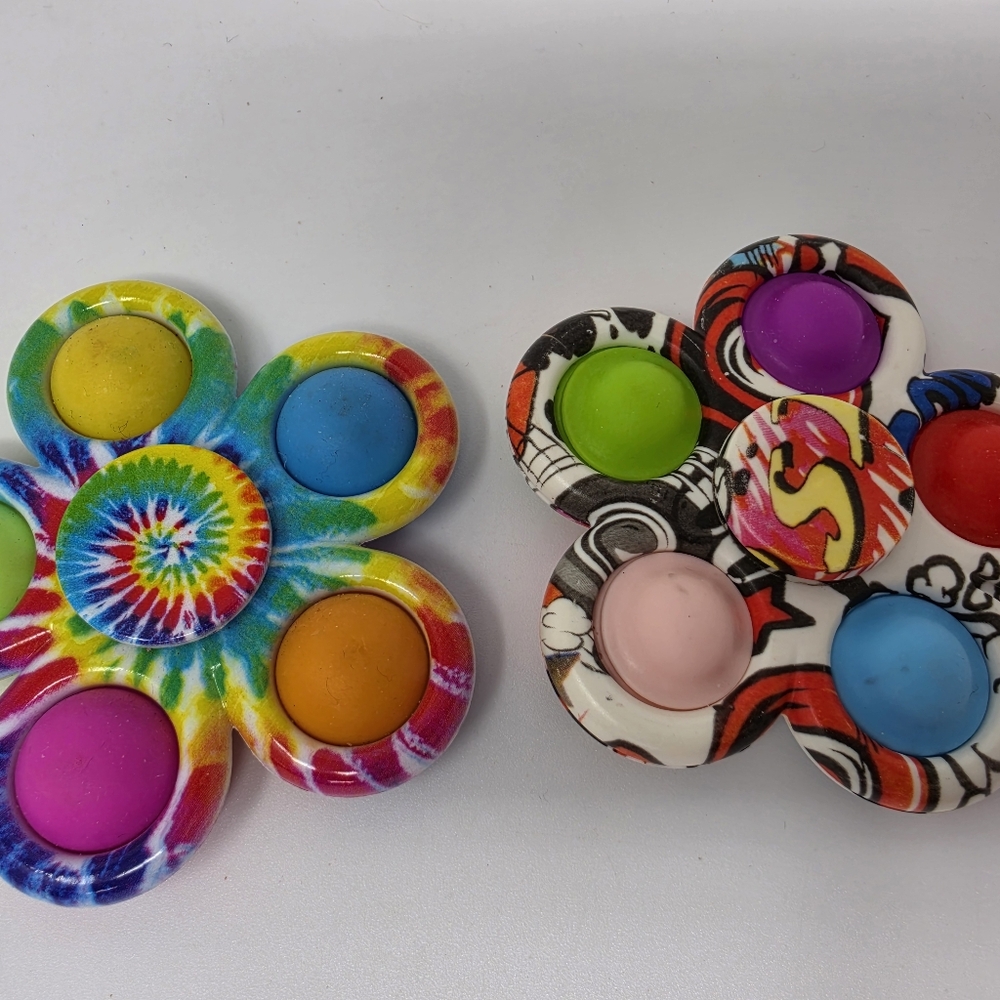 Spinner Tye Die Fidget SensoryToy Lot of 2